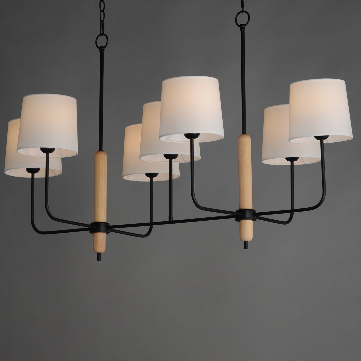 Bozeman 7-Light Linear Chandelier Natural Wood by Maxim Lighting