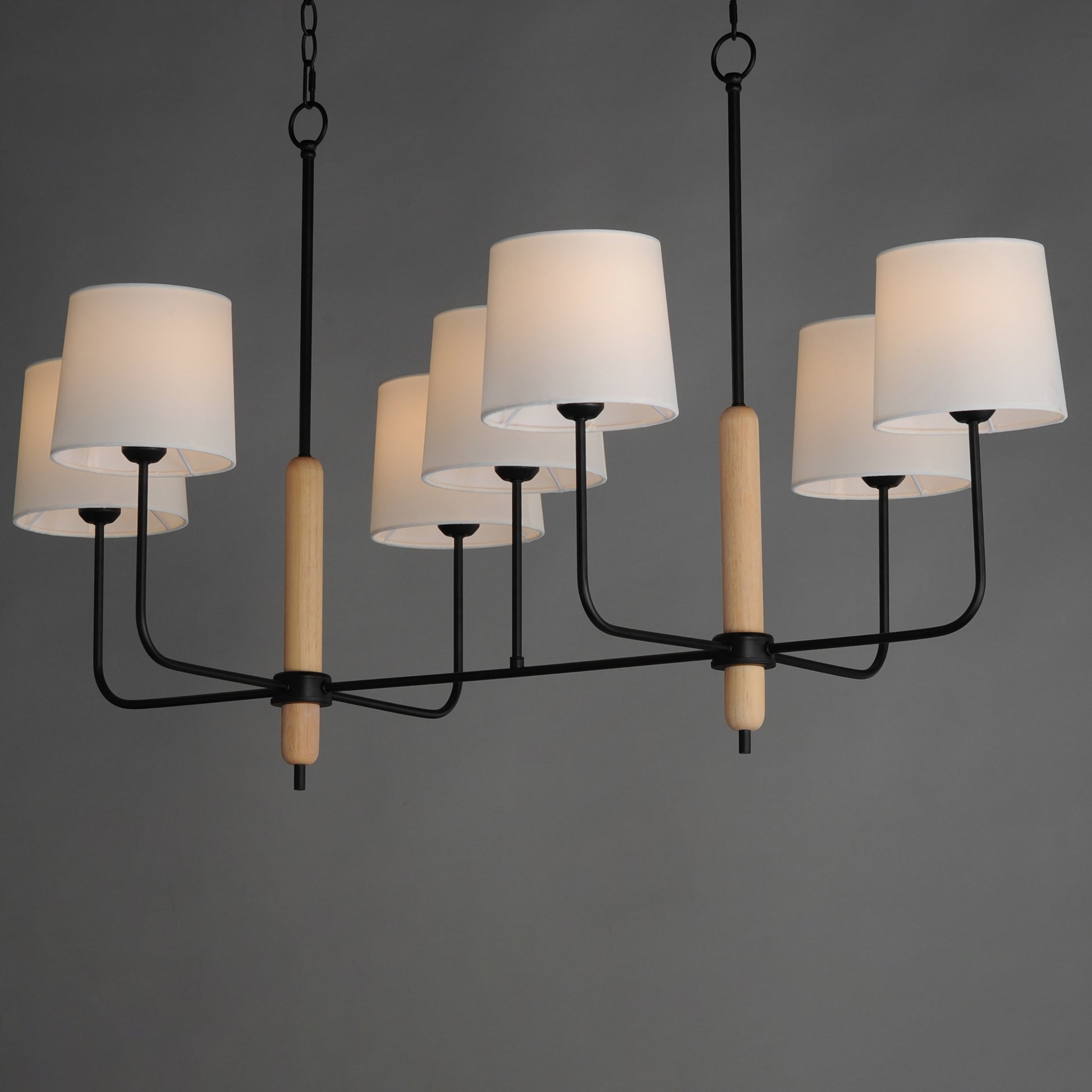 Bozeman 7-Light Linear Chandelier Natural Wood by Maxim Lighting