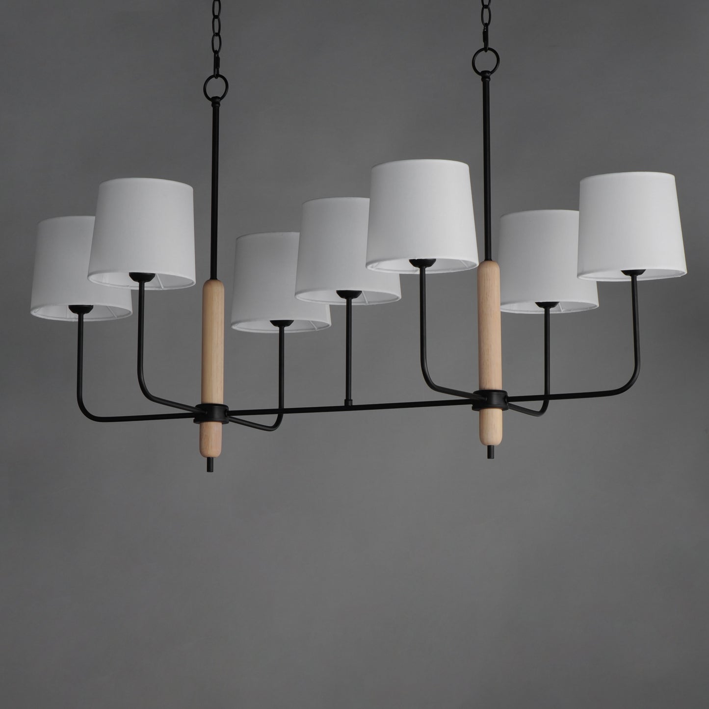Bozeman 7-Light Linear Chandelier Natural Wood by Maxim Lighting