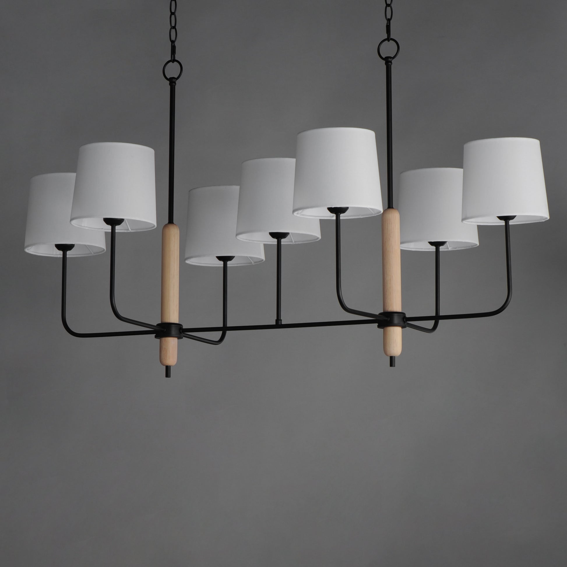 Bozeman 7-Light Linear Chandelier Natural Wood by Maxim Lighting