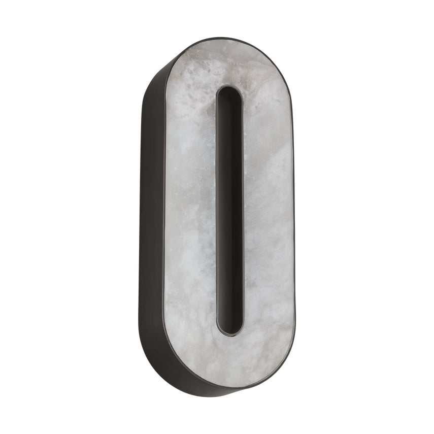 Visual Comfort Wyllis 12In Alabaster Led Sconce Polished Nickel