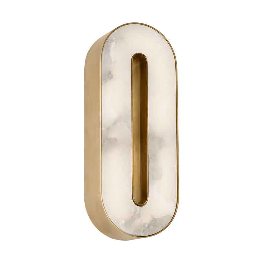 Visual Comfort Wyllis 12In Alabaster Led Sconce 