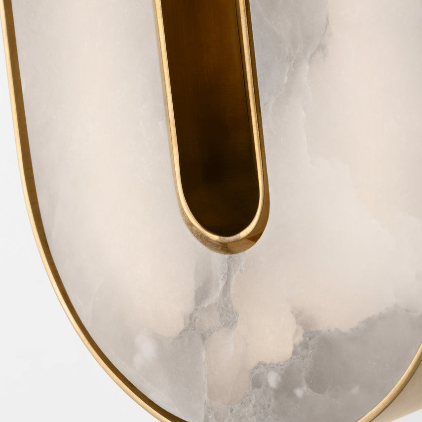 Visual Comfort Wyllis 12In Alabaster Led Sconce 