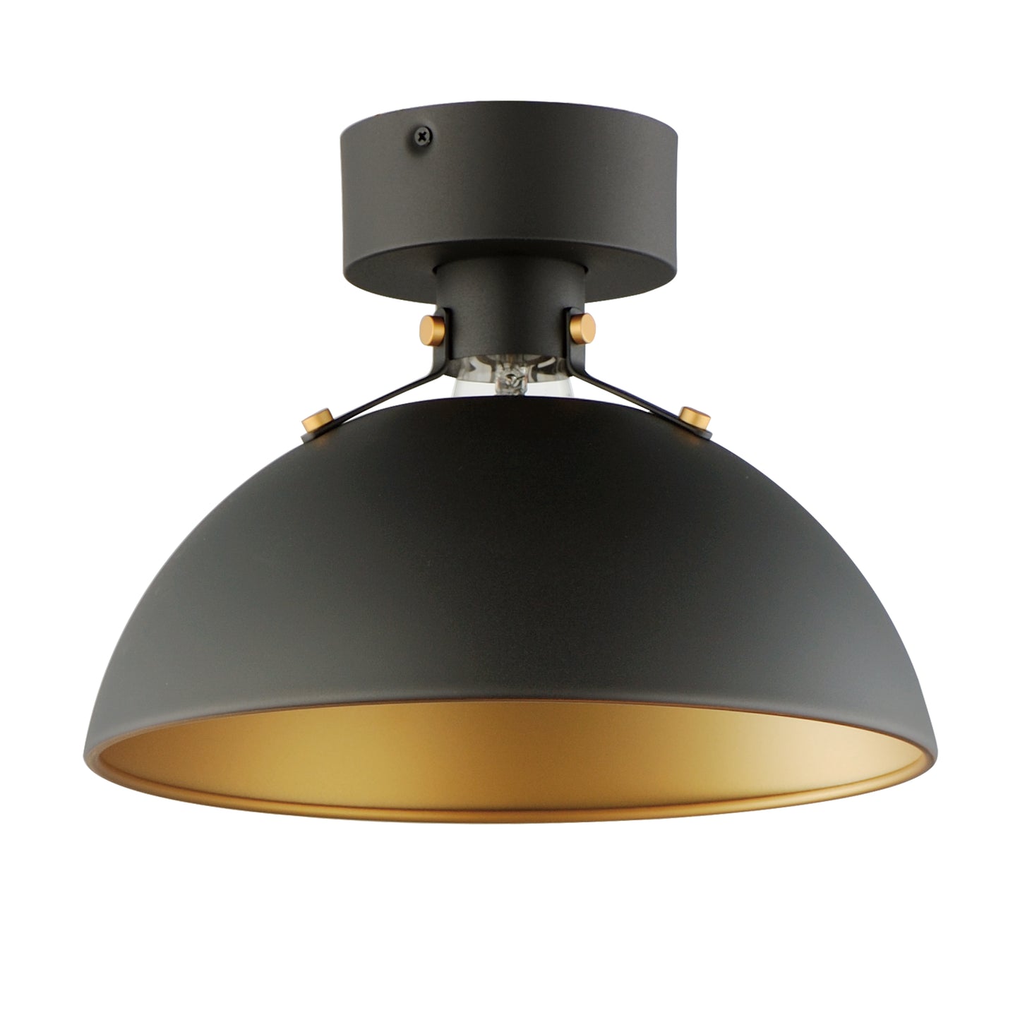 Dawn Flush Mount Antique Brass/Black by Maxim Lighting