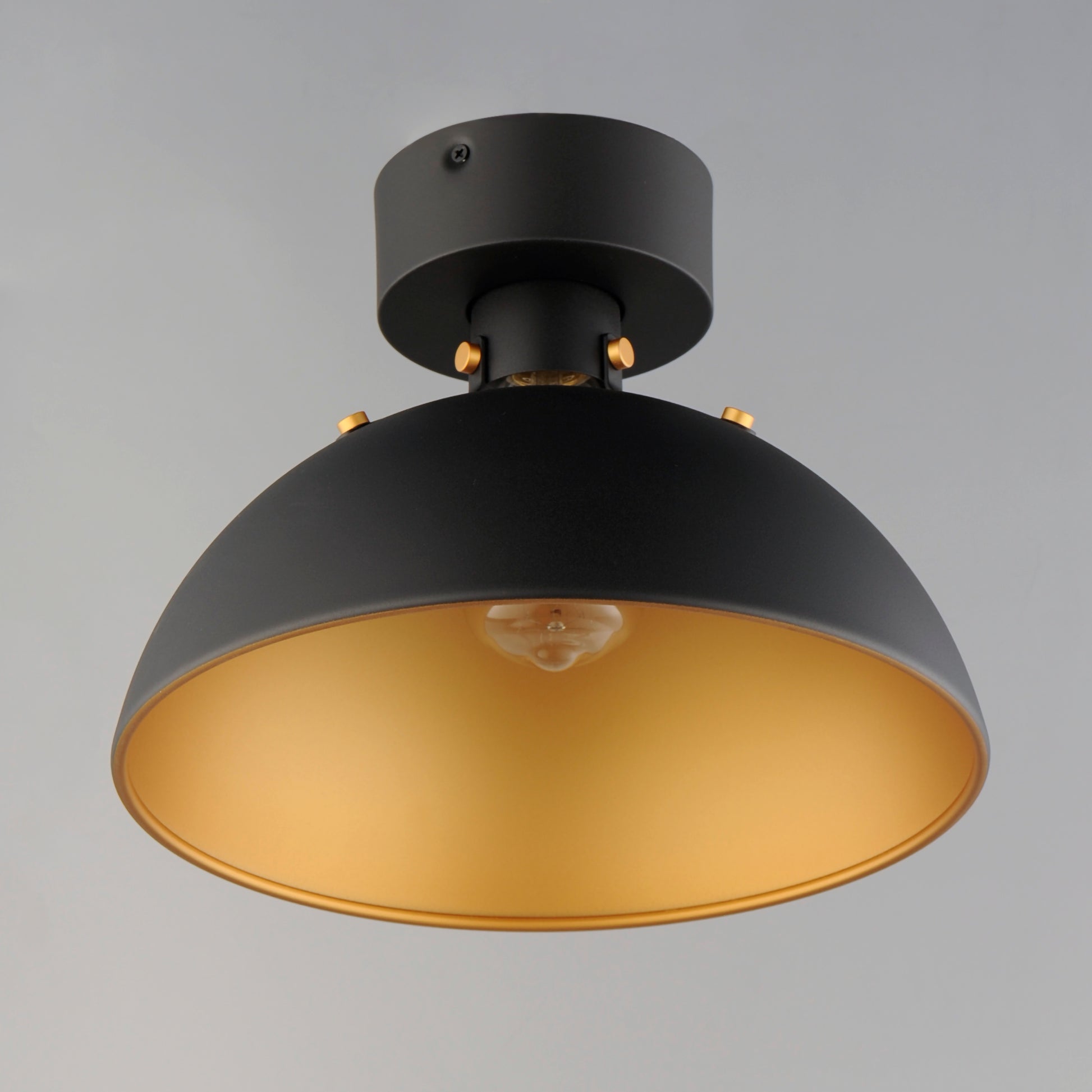Dawn Flush Mount Antique Brass/Black by Maxim Lighting