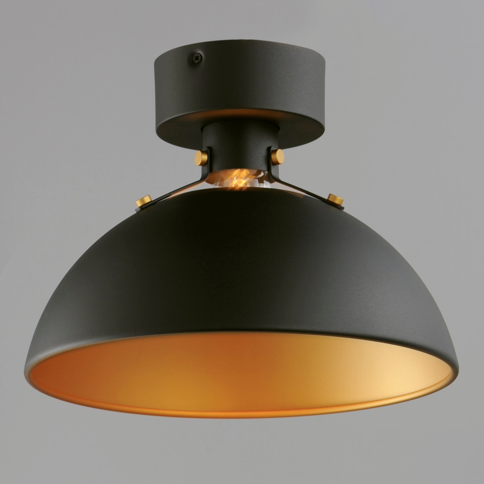 Dawn Flush Mount Antique Brass/Black by Maxim Lighting