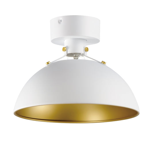 Dawn Flush Mount White/Satin Brass by Maxim Lighting