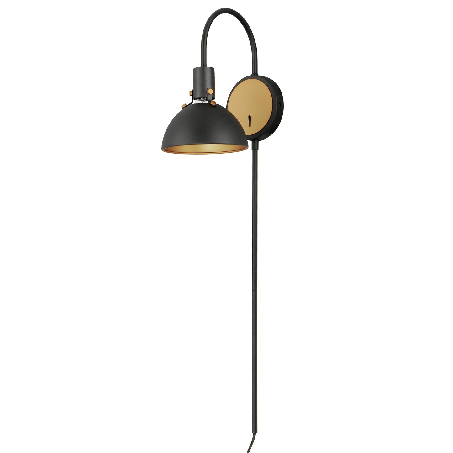 Dawn Pin Up Wall Sconce Antique Brass/Black by Maxim Lighting