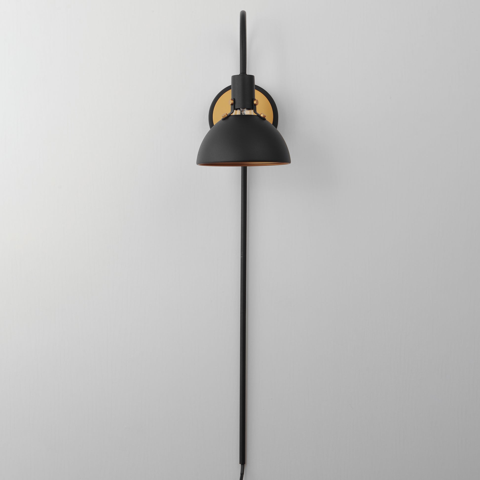 Dawn Pin Up Wall Sconce Antique Brass/Black by Maxim Lighting