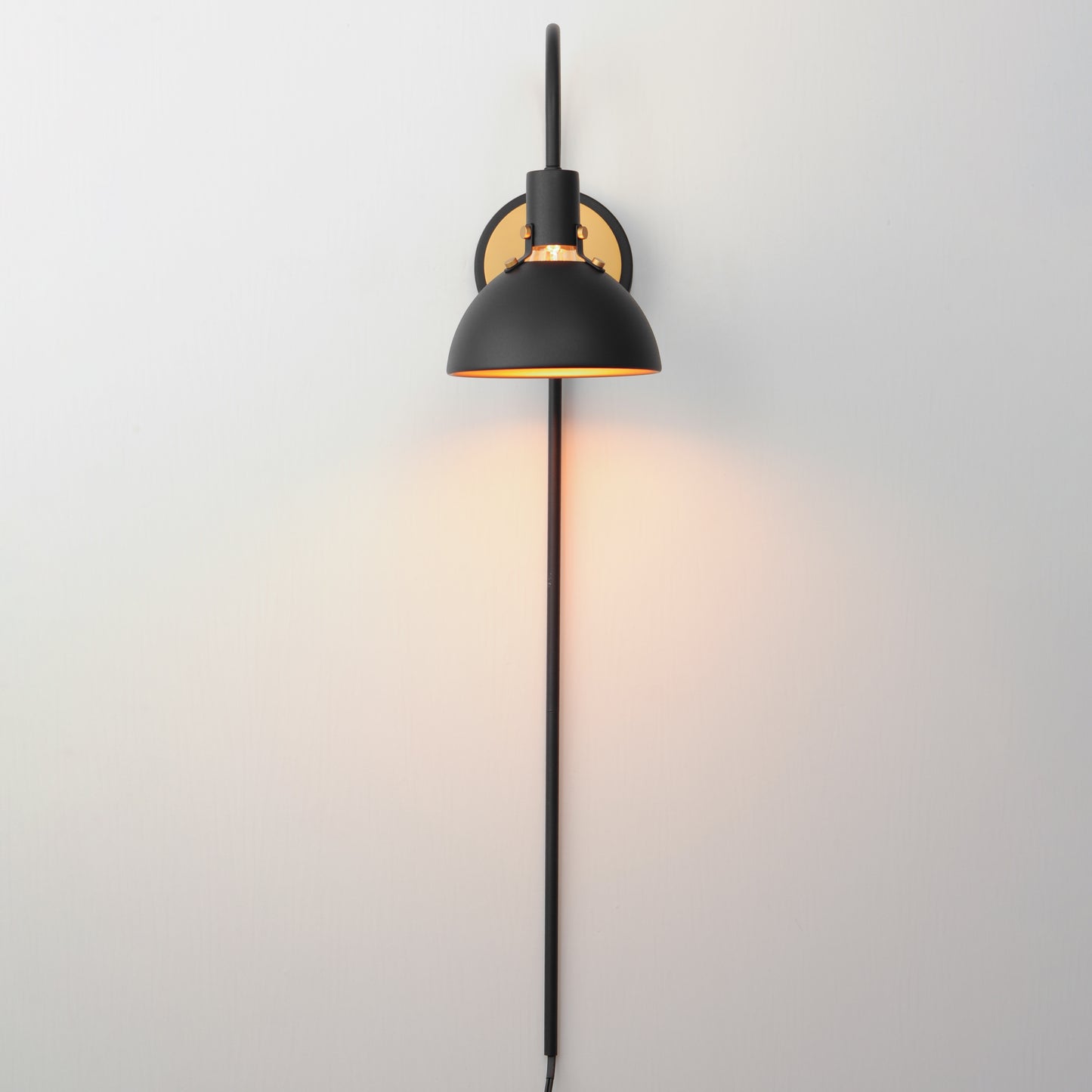 Dawn Pin Up Wall Sconce Antique Brass/Black by Maxim Lighting