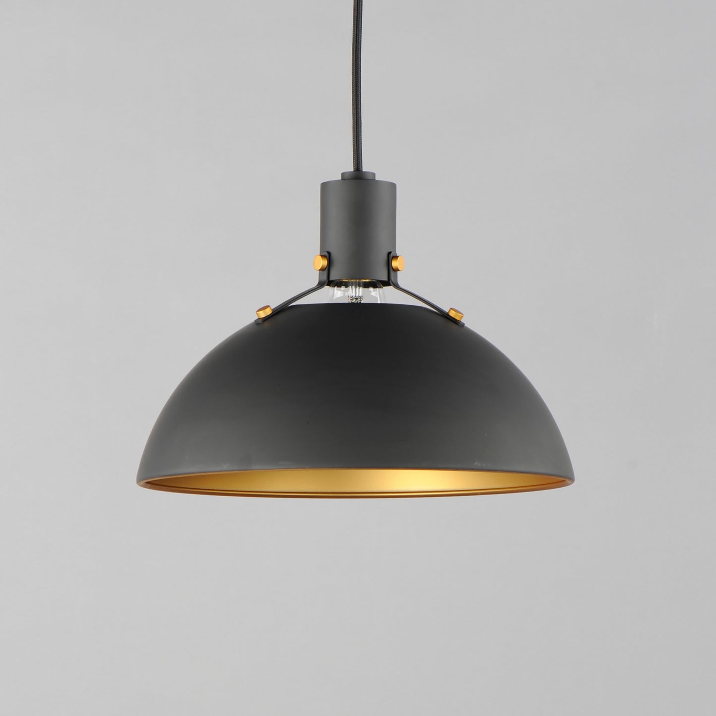Dawn 12.5" Pendant Antique Brass/Black by Maxim Lighting