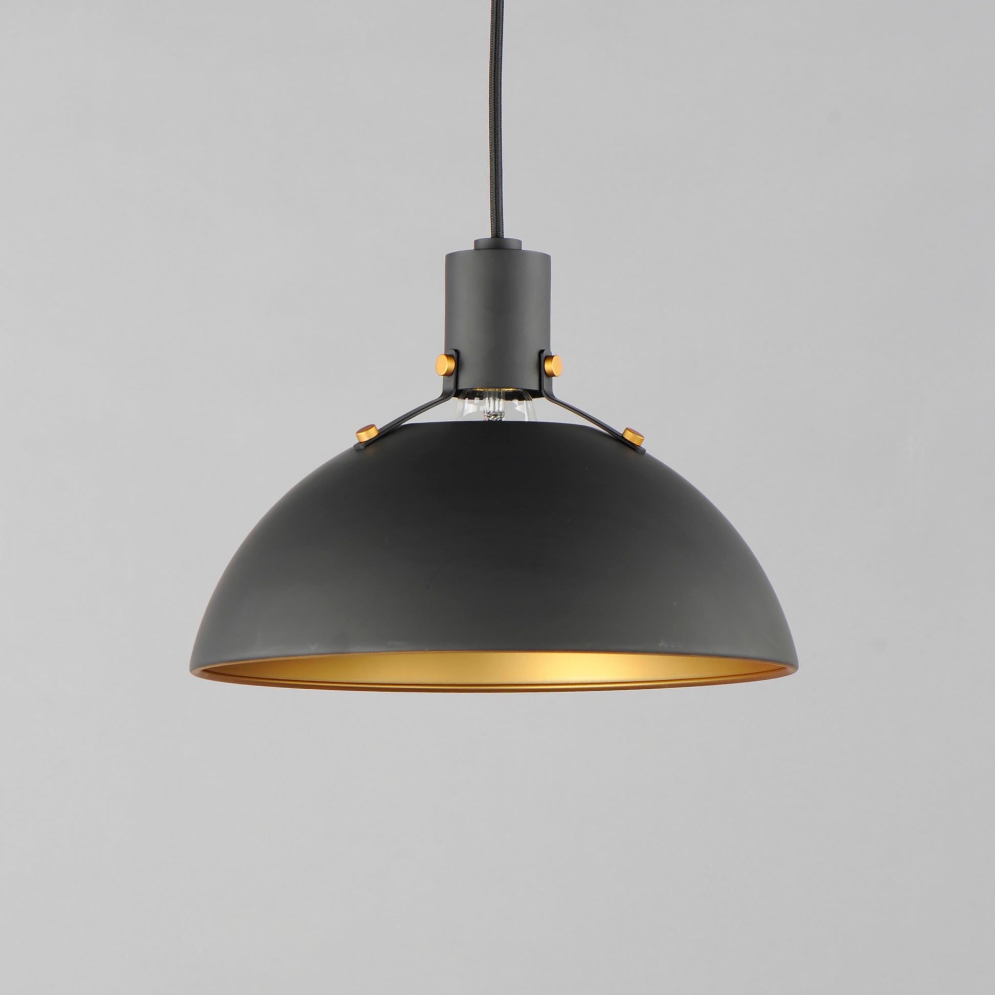 Dawn 12.5" Pendant Antique Brass/Black by Maxim Lighting