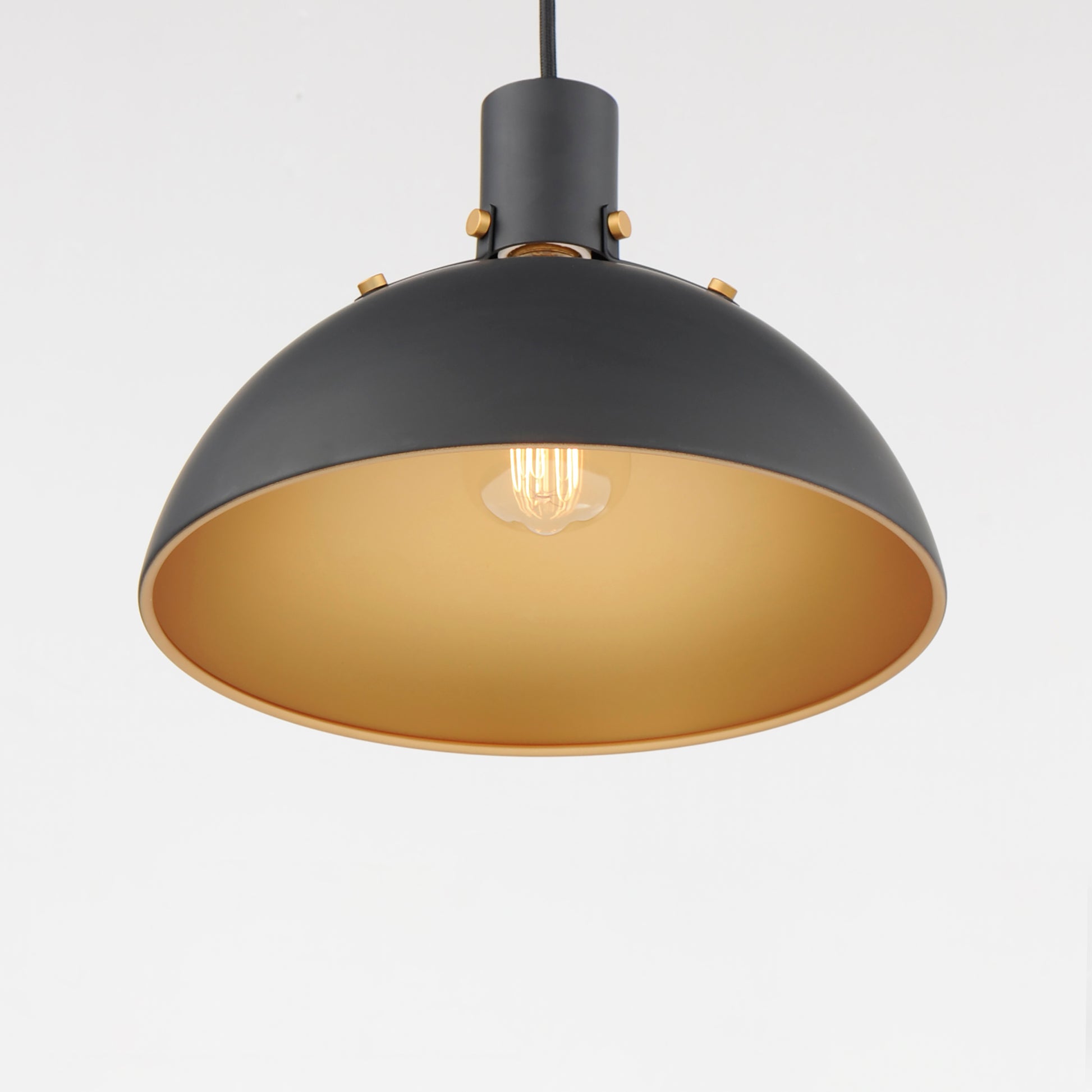 Dawn 12.5" Pendant Antique Brass/Black by Maxim Lighting