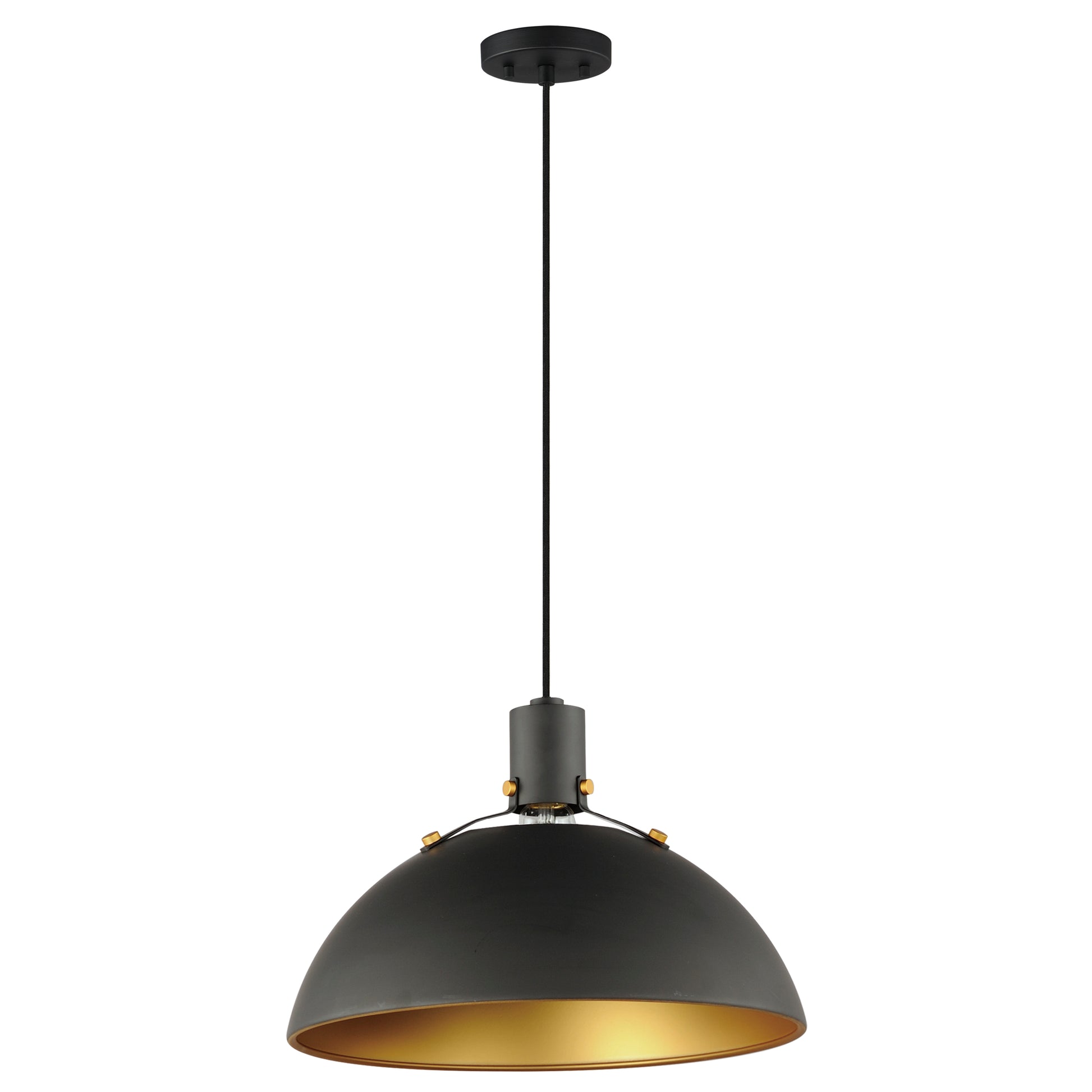 Dawn 20" Pendant Antique Brass/Black by Maxim Lighting