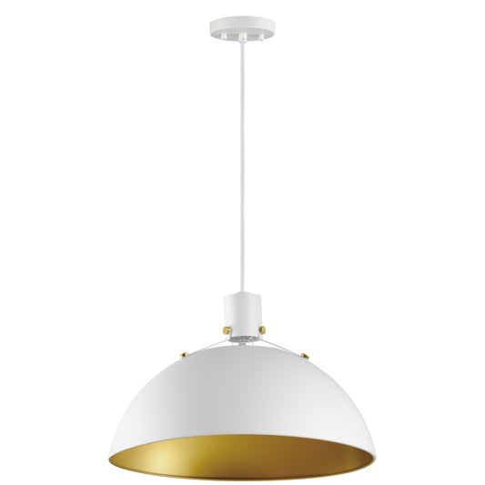 Dawn 20" Pendant White/Satin Brass by Maxim Lighting