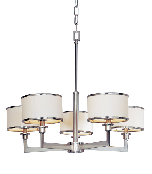 Nexus 5-Light Chandelier Satin Nickel by Maxim Lighting
