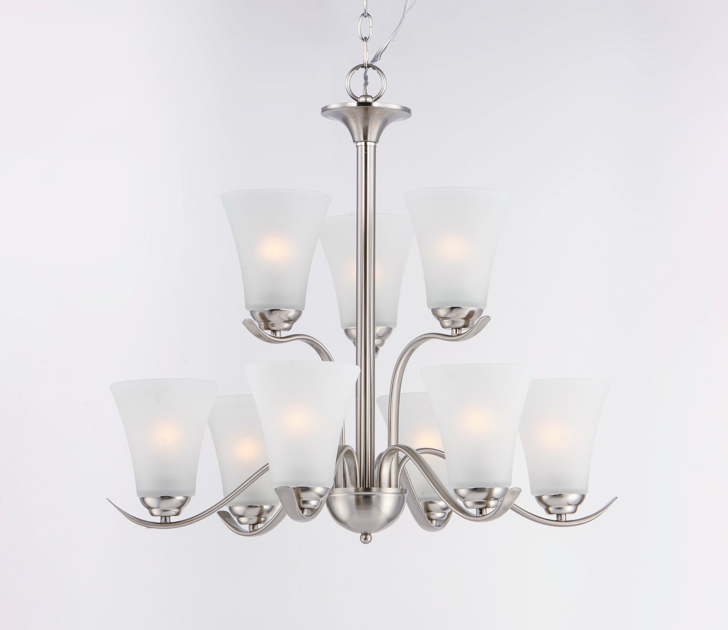 Vital 9-Light Chandelier Satin Nickel by Maxim Lighting
