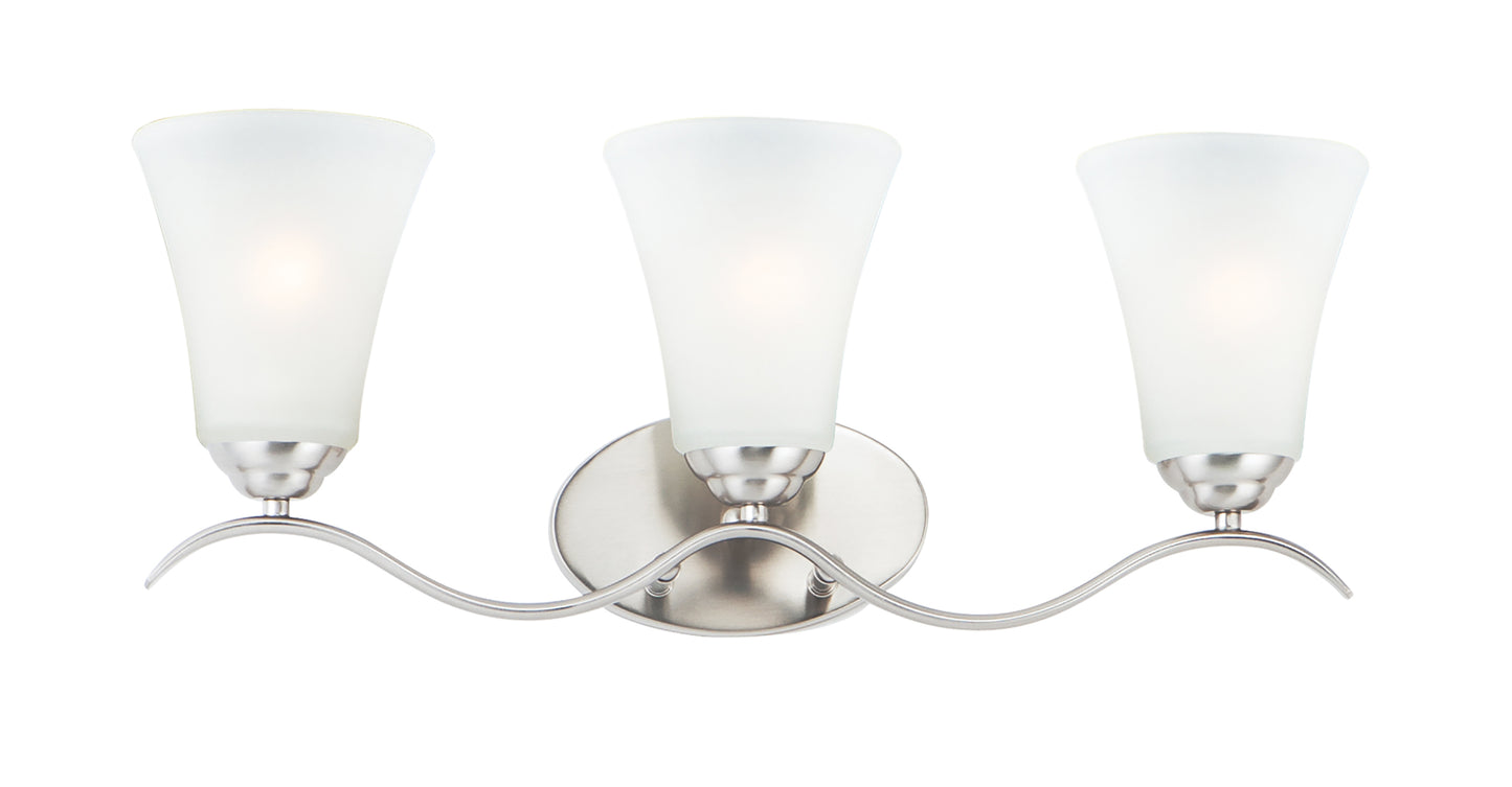 Vital 3-Light Bath Vanity Satin Nickel by Maxim Lighting