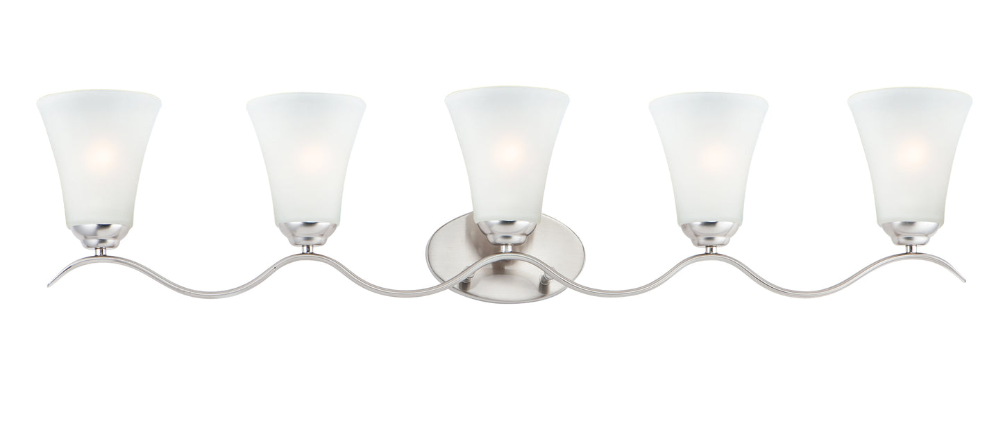 Vital 5-Light Bath Vanity Satin Nickel by Maxim Lighting