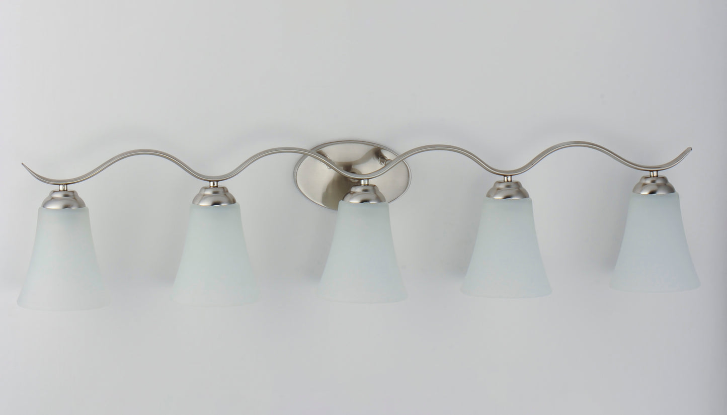 Vital 5-Light Bath Vanity Satin Nickel by Maxim Lighting