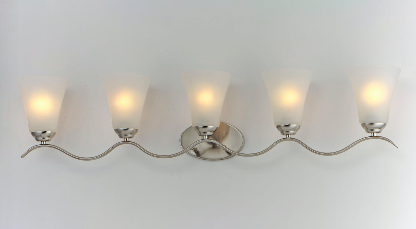 Vital 5-Light Bath Vanity Satin Nickel by Maxim Lighting