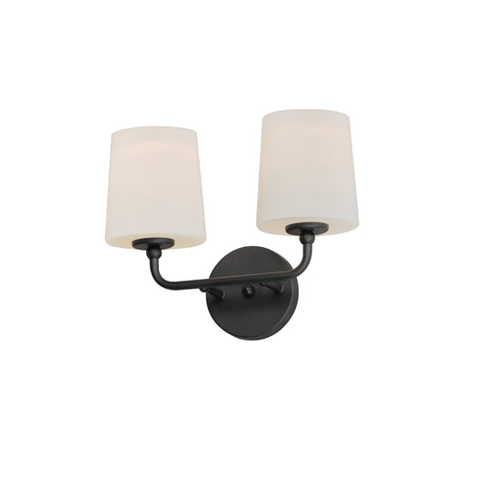 Bristol 2-Light Sconce Black by Maxim Lighting