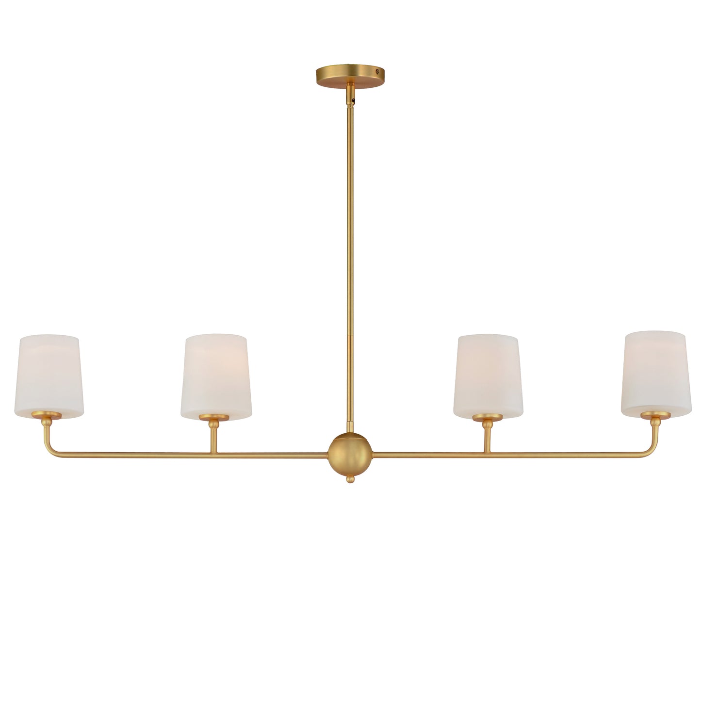 Bristol 4-Light Linear Chandelier Satin Brass by Maxim Lighting