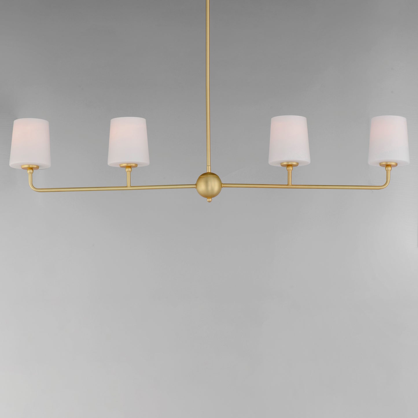 Bristol 4-Light Linear Chandelier Satin Brass by Maxim Lighting