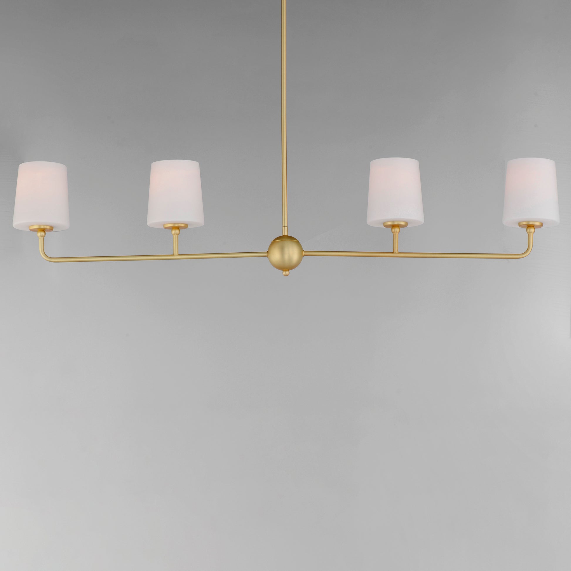 Bristol 4-Light Linear Chandelier Satin Brass by Maxim Lighting