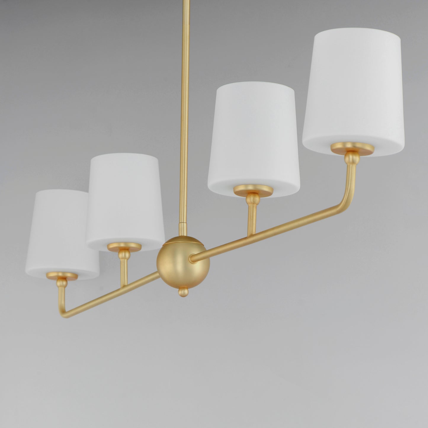 Bristol 4-Light Linear Chandelier Satin Brass by Maxim Lighting