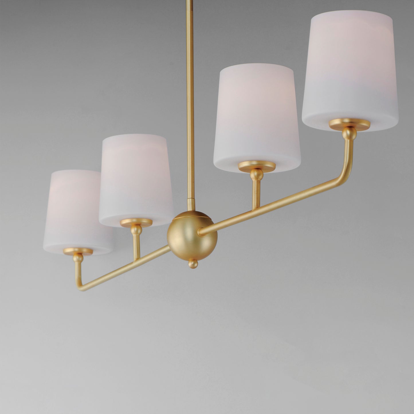 Bristol 4-Light Linear Chandelier Satin Brass by Maxim Lighting