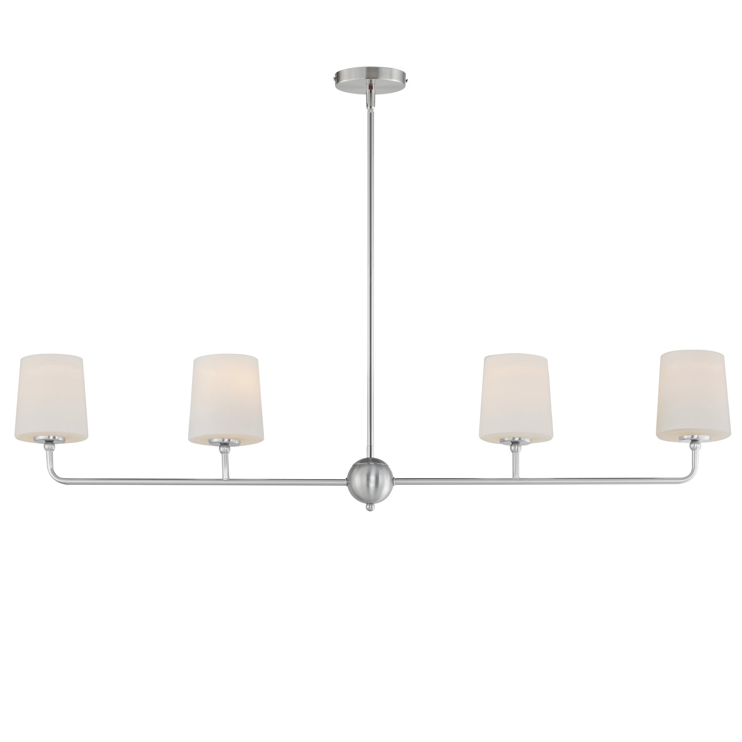 Bristol 4-Light Linear Chandelier Satin Nickel by Maxim Lighting
