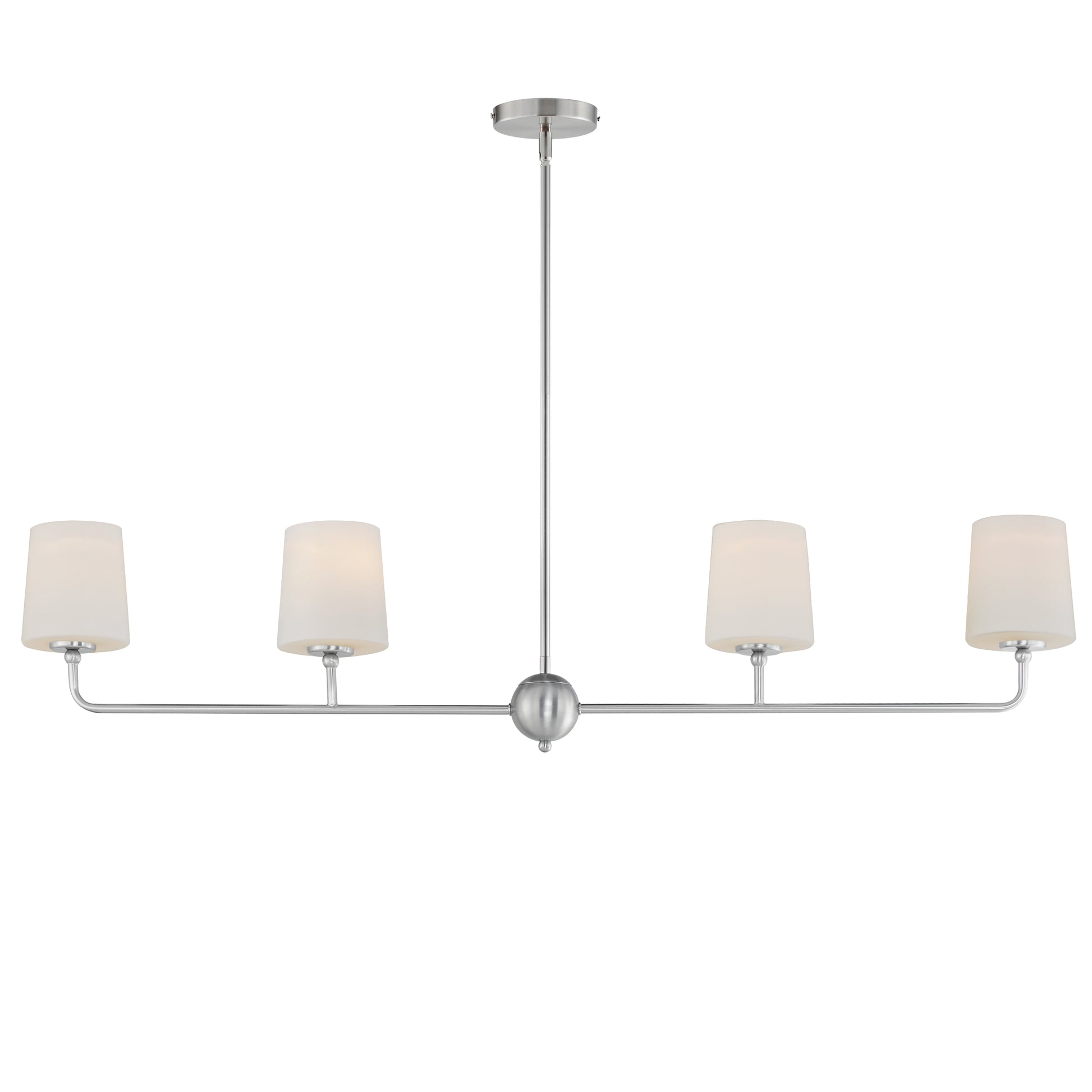 Bristol 4-Light Linear Chandelier Satin Nickel by Maxim Lighting