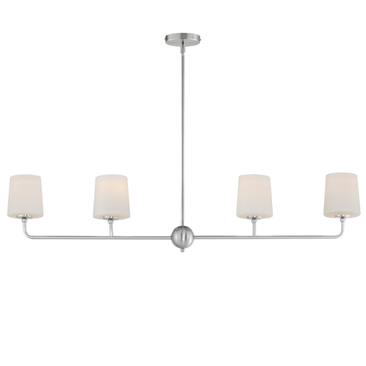 Bristol 4-Light Linear Chandelier Satin Nickel by Maxim Lighting