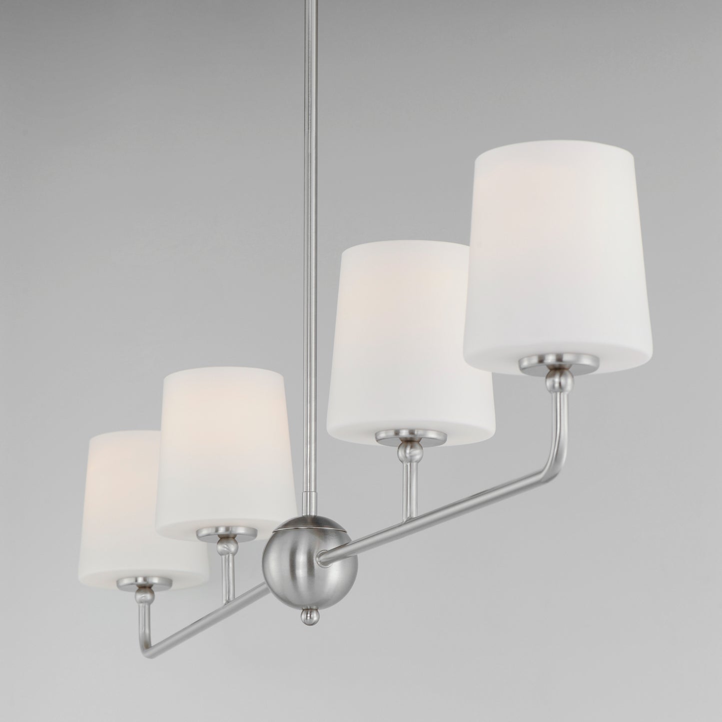 Bristol 4-Light Linear Chandelier Satin Nickel by Maxim Lighting