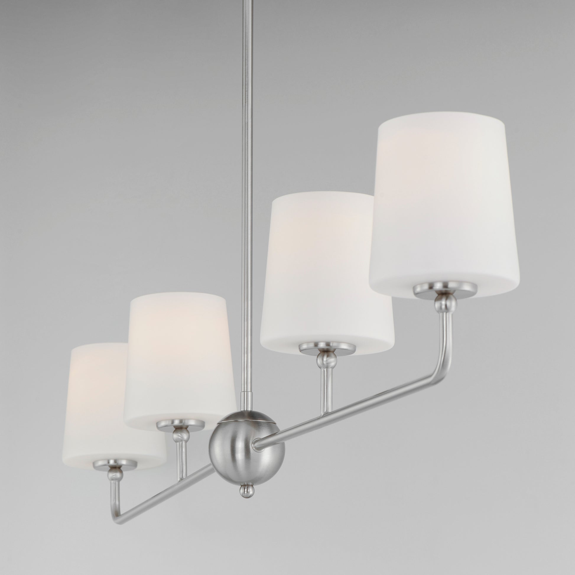Bristol 4-Light Linear Chandelier Satin Nickel by Maxim Lighting