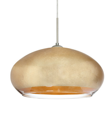 Besa Brio 14 pendant, Gold Foil glass studio view