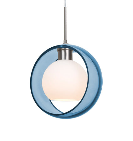 Besa Mana stem pendant glass option – Blue/Opal