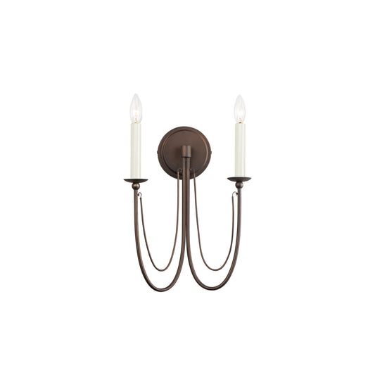 Plumette 2-Light Wall Sconce Chestnut Bronze by Maxim Lighting