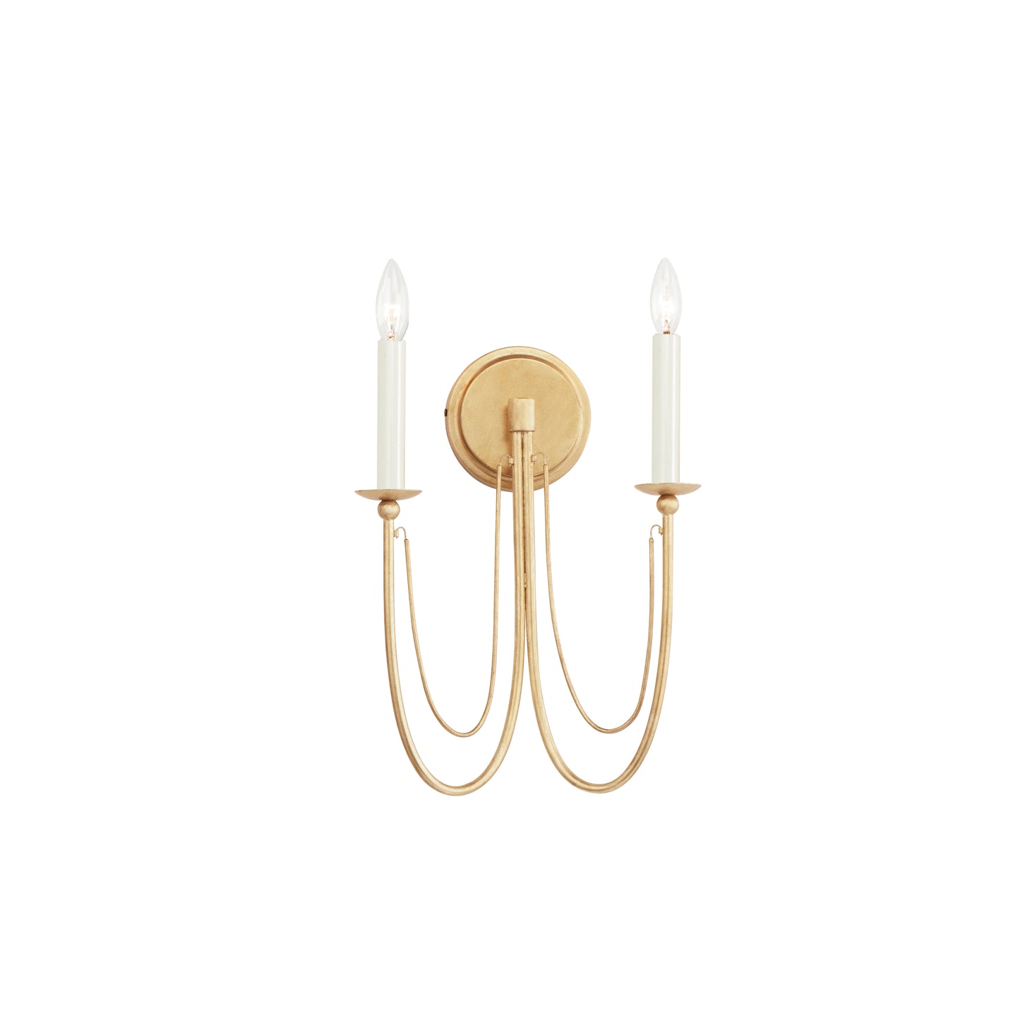 Plumette 2-Light Wall Sconce Gold Leaf by Maxim Lighting