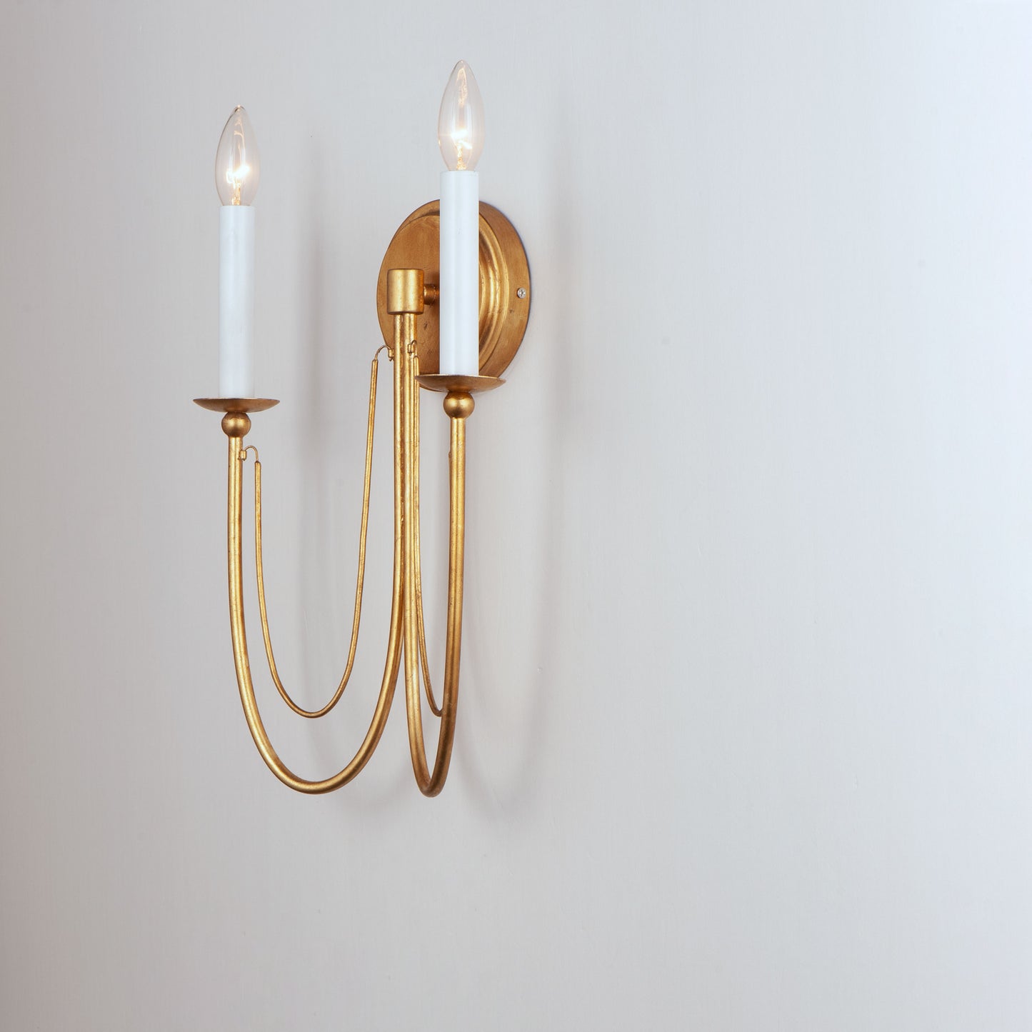 Plumette 2-Light Wall Sconce Gold Leaf by Maxim Lighting