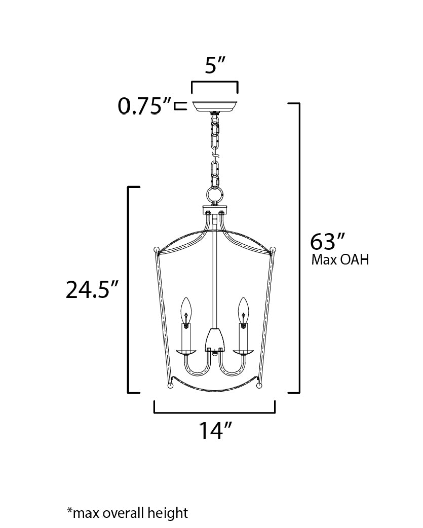 Plumette 3-Light Pendant Chestnut Bronze by Maxim Lighting
