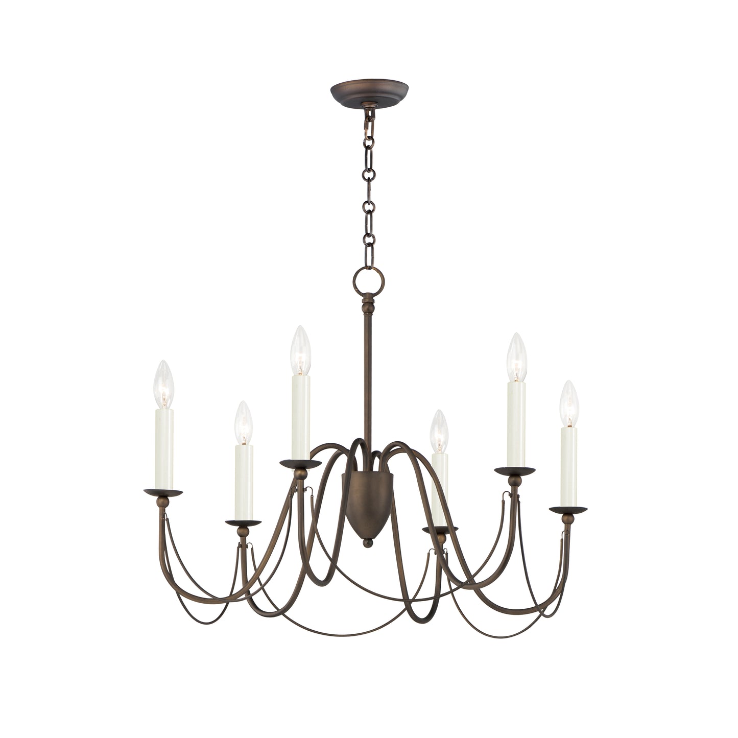 Plumette 6-Light Chandelier Chestnut Bronze by Maxim Lighting