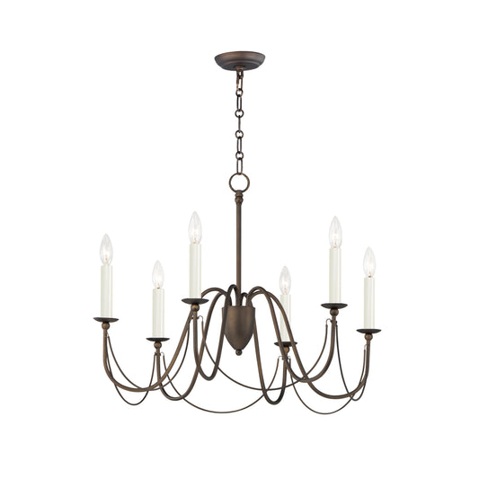 Plumette 6-Light Chandelier Chestnut Bronze by Maxim Lighting