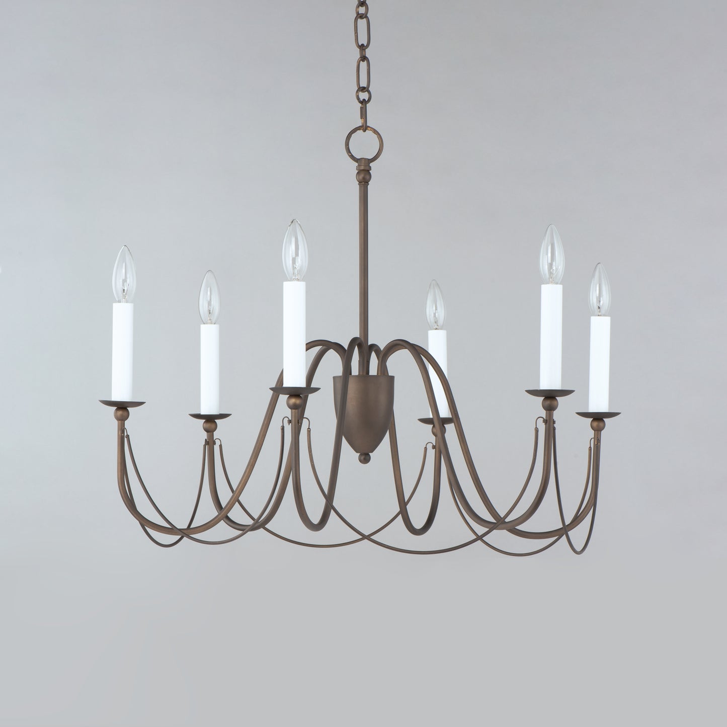 Plumette 6-Light Chandelier Chestnut Bronze by Maxim Lighting