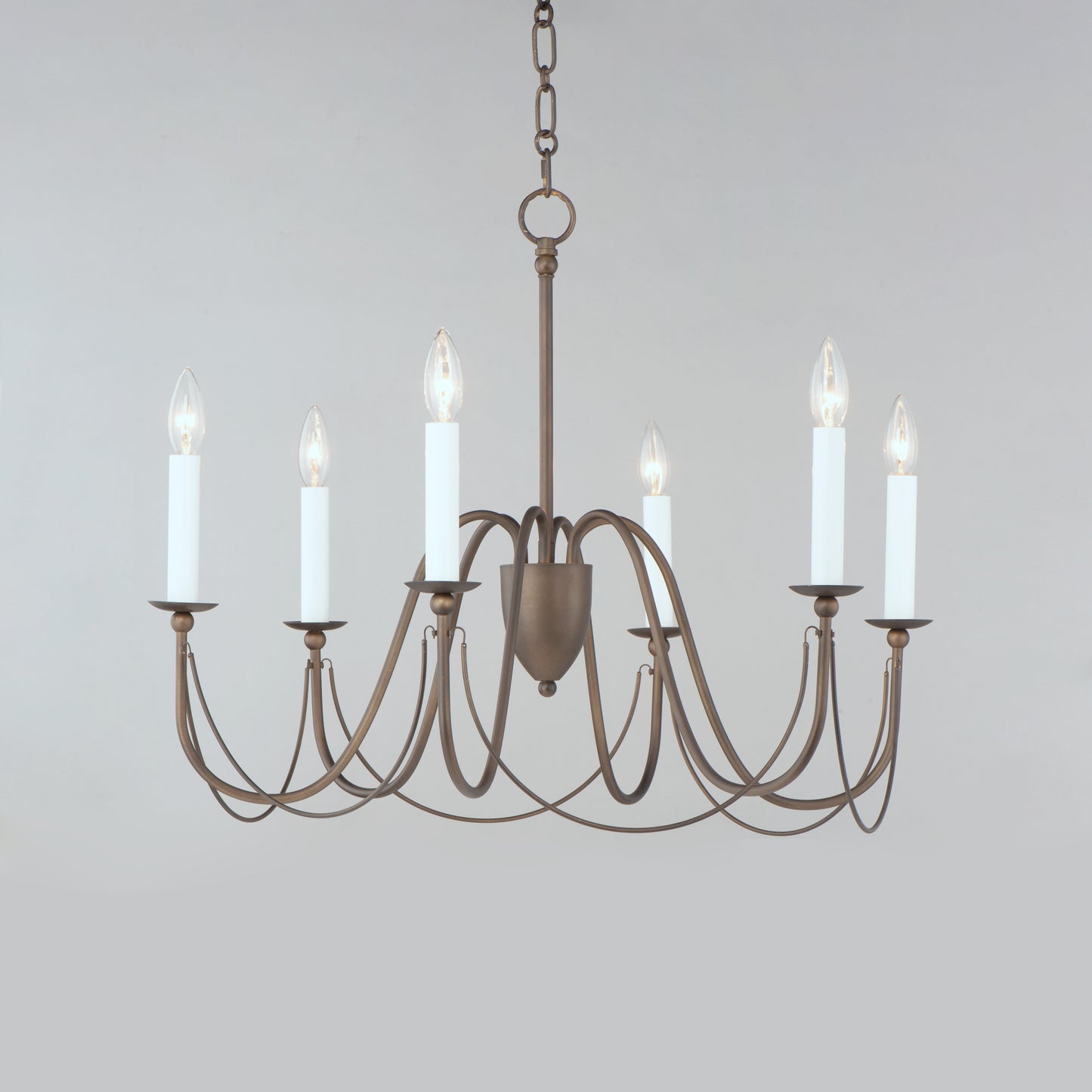 Plumette 6-Light Chandelier Chestnut Bronze by Maxim Lighting