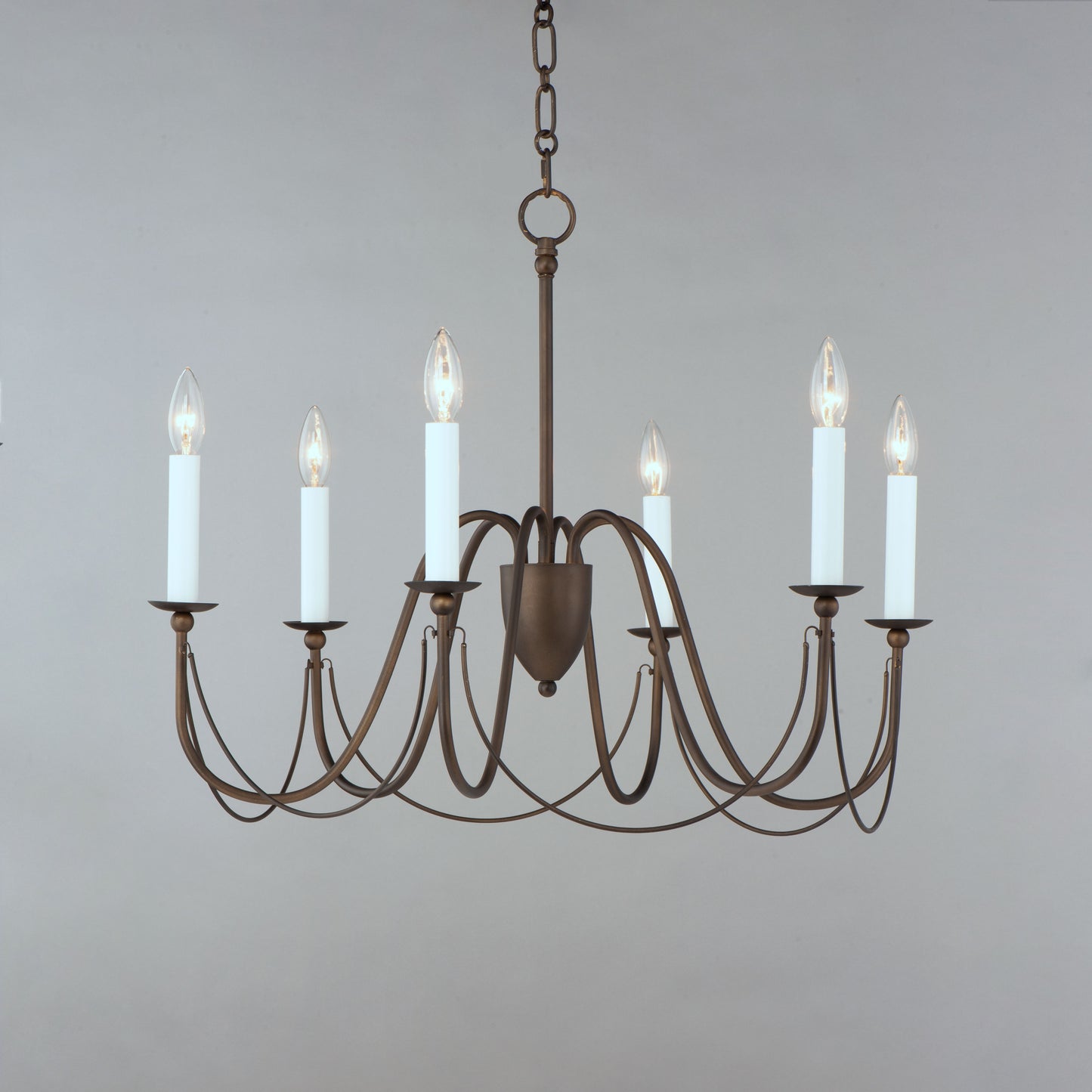 Plumette 6-Light Chandelier Chestnut Bronze by Maxim Lighting