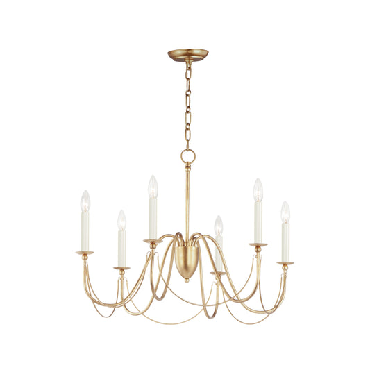 Plumette 6-Light Chandelier Gold Leaf by Maxim Lighting