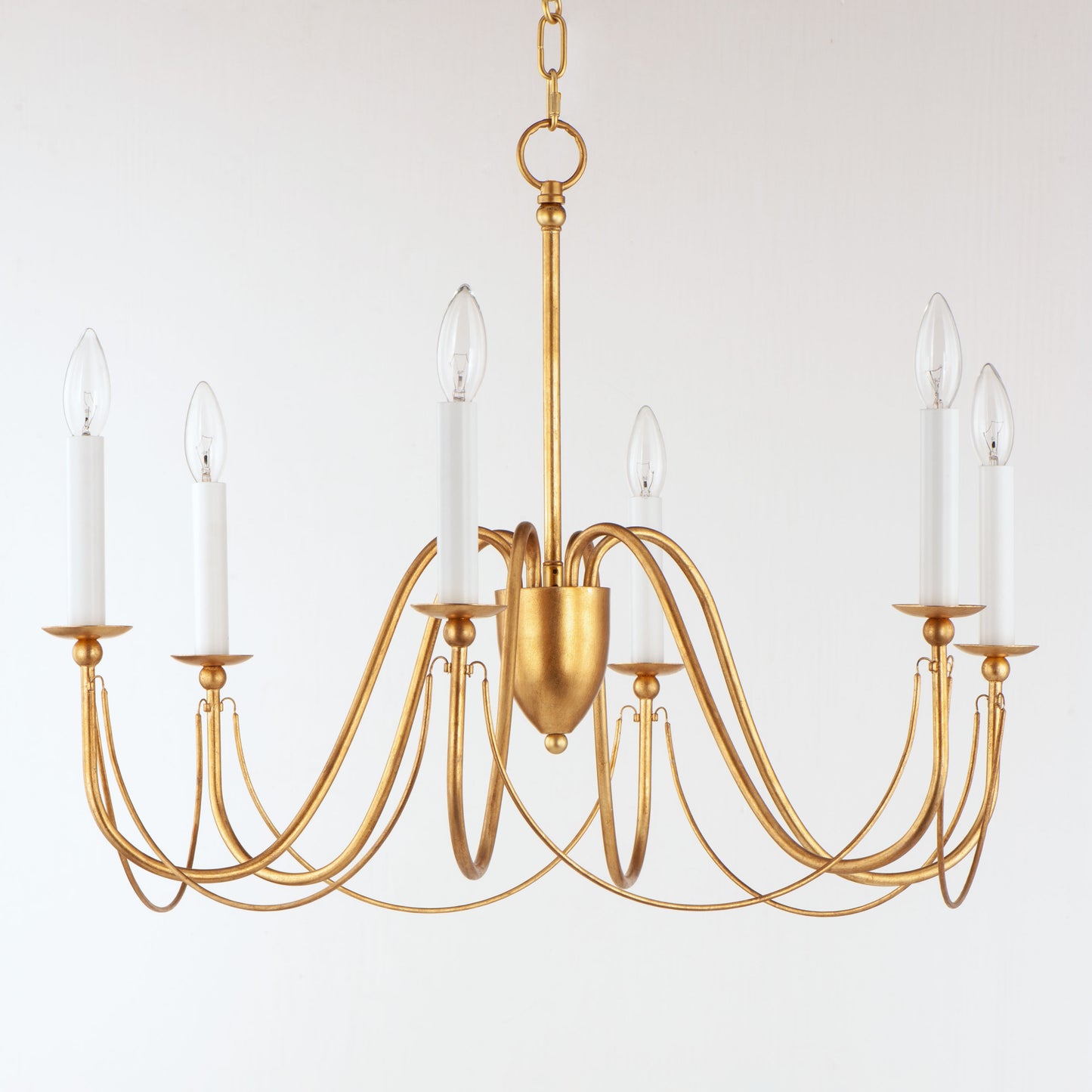 Plumette 6-Light Chandelier Gold Leaf by Maxim Lighting