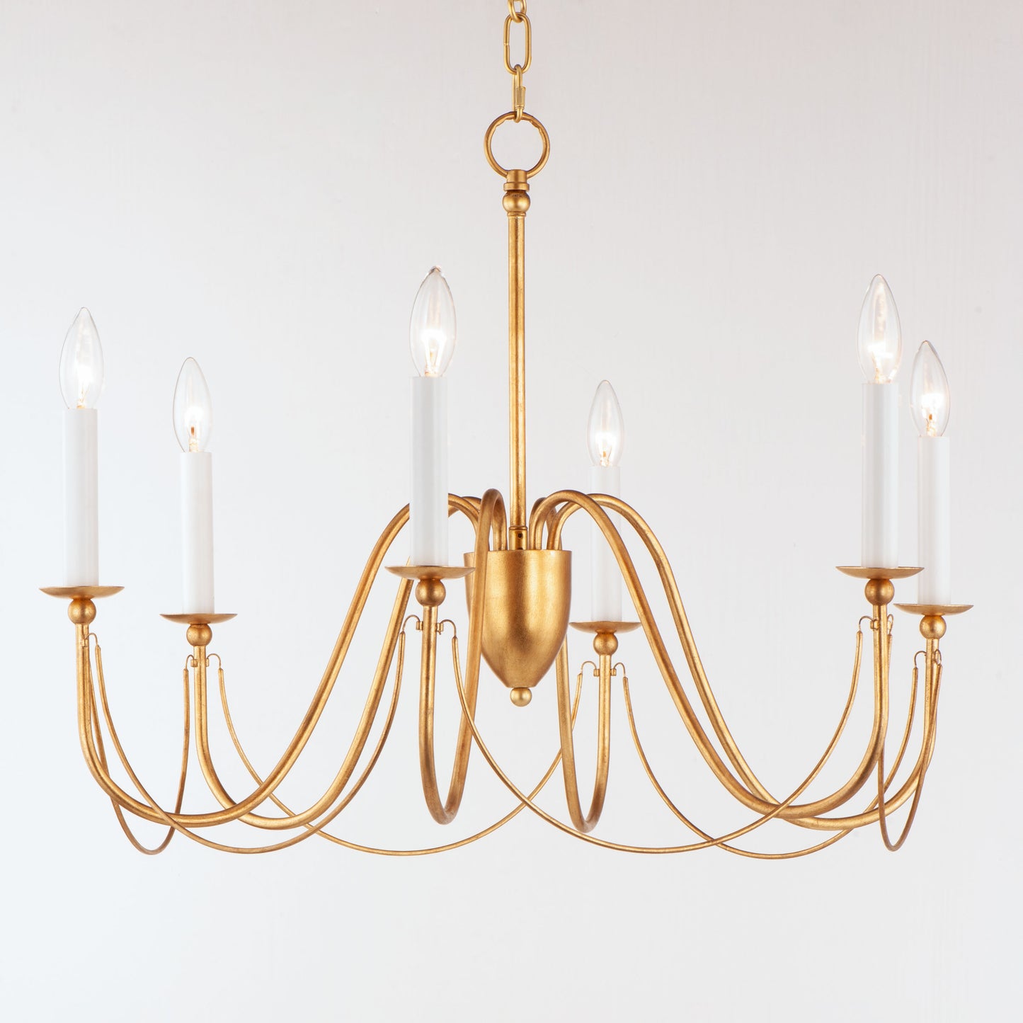 Plumette 6-Light Chandelier Gold Leaf by Maxim Lighting